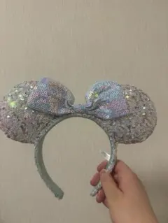 ミッキー型スパンコールカチューシャ