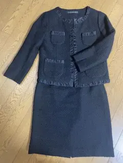 green label relaxing ツイード セレモニーブラックスーツ M