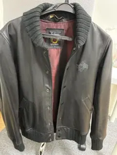 schott 100周年 レザースタジャン　羊革　ブラックのサムネイル
