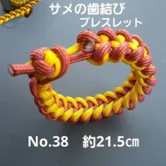 パラコードブレスレット　No.38　約21.5㎝　サメの歯結び