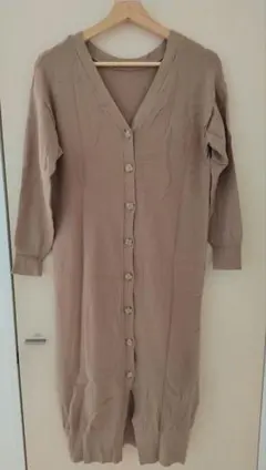 nano universe 2way ロングカーディガン ニットワンピース