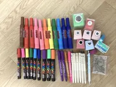 3/30まで！文房具セット マーカー ボールペン クラフトパンチ