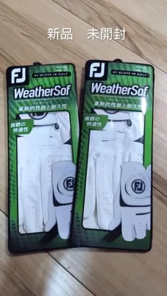 FootJoy WeatherSof ゴルフグローブ 25cm 2枚セットのサムネイル