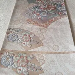 ９ 袋帯 扇面取辻が花文様