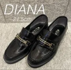 【未使用級】DAIANA /レザーローファー 厚底 ブラック エナメル 2025年最新】DIANA レディース ローファー・革靴の人気アイテム