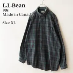 ヤ*ギ様 90s L.L.Bean 旧タグ ブラックウォッチ BDシャツ XL