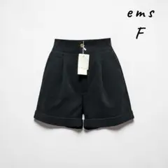 ems excite コーデュロイショートパンツ ブラック Fサイズ