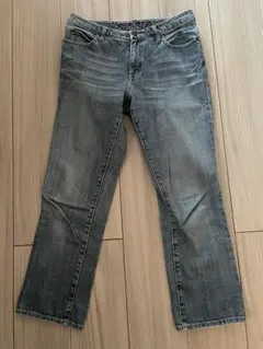 レディースデニムパンツ 7分丈 淡い紺