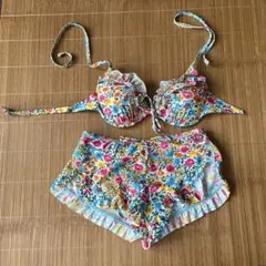花柄 フリル セパレート水着 ビキニのサムネイル