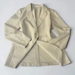 ユニクロ 2024年製感動ジャケット L ベージュ 丈長め 内ポケット有　洗える