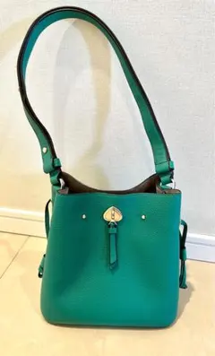 katespade ケイトスペード バケツ型ショルダーバッグ　グリーン