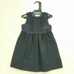 【Sale】中古 ミルフィーユ お受験ワンピース 90（裾上げあり）ネイビー