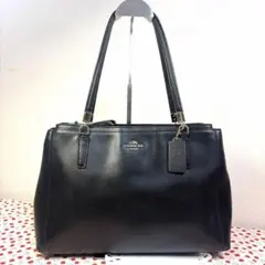 【美品】COACH コーチ 2way トートバッグ ショルダーバッグ ブラック