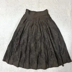 TSUHARU by Samansa Mos2 リネンクロスモチーフ刺繍スカート