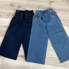 キッズ ワイドパンツ2枚セット