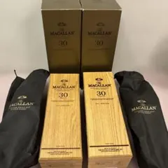 MACALLAN 30年 2本セット 木箱付き　旧デザイン Buy Macallan 30 Year Sherry Cask Blue Label 1990s-00s [Blue Box