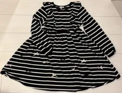 any FAM KIDS 130長袖 リボンモチーフ付き 女の子 ワンピース