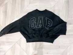 GAP ブラック クロップドスウェット M