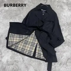 美品　バーバリーロンドン　コットン　ノバチェック　ショート　トレンチコート　44