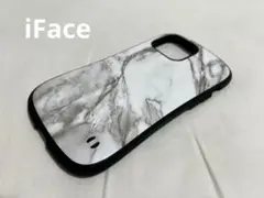 【iFace】マーブルホワイト スマホケース