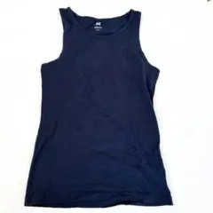 H&M タンクトップ　ノースリーブ　メンズ　ネイビー　XS