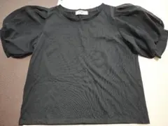 半袖　Tシャツ　L　黒　袖　バルーン