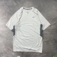 古着Nike Dri-FIT 切替TシャツM白グレーY2KメンズYt022