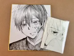 創作男子 色紙イラスト 手描き おまけつき