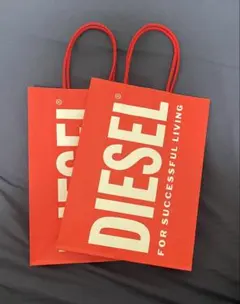 DIESEL ディーゼル　小　ショッピングバッグ 2枚セット入り