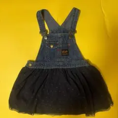 Wrangler デニム ジャンパースカート ドット柄
