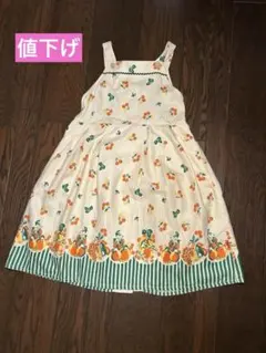 フルーツ柄ノースリーブワンピース130