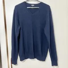 UNIQLO ユニクロ vネックニット セーター カシミア100% L ネイビー
