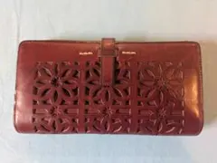 ♦️genten　レディース　長財布　赤茶　2年落ち
