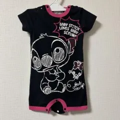 スティッチ　半袖ロンパース　80