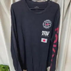 Hollister 長袖Tシャツ ブラック 日本国旗デザインのサムネイル