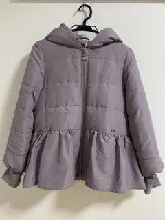 anyFAM フリル付き薄紫色中綿コート