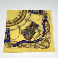 新品・未使用 CELINE セリーヌ ハンカチ 馬具柄 チェーン イエロー