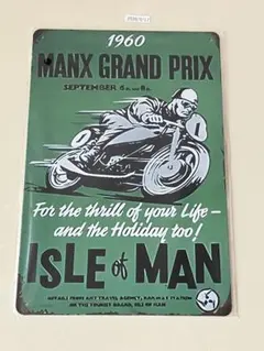 1960 MANX GRAND PRIX ブリキ看板