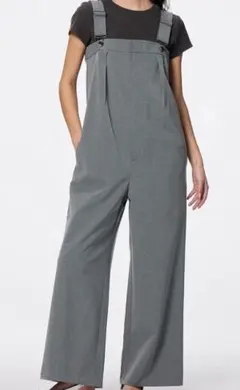 GU グレー サロペット レディース Lsize