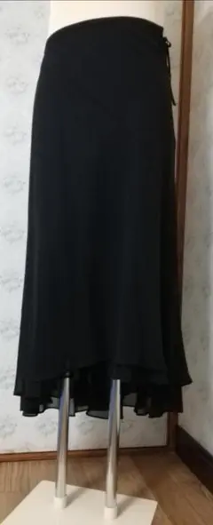 COMME CA ISM　ブラックロングスカート