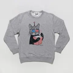 トレーナー　3Dメガネで鑑賞中　XLサイズ