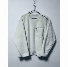 【UNIQLO】フリースプルオーバー(4XL/Off White)