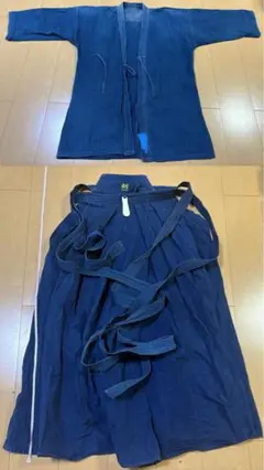 剣道着・袴セット（中古・藍染風）