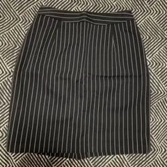 NATURAL BEAUTY BASIC 黒白ストライプ タイトスカート