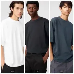 【セット販売】 UNIQLO エアリズムコットンオーバーサイズTシャツ M