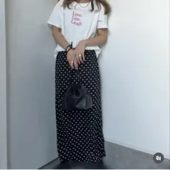 しまむらsaori ドット　水玉スカート