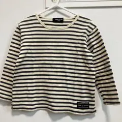 COMME CA ISM ボーダー長袖カットソー 100A