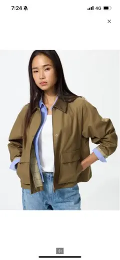 UNIQLO ユニクロ ユーティリティショートジャケット カーキ