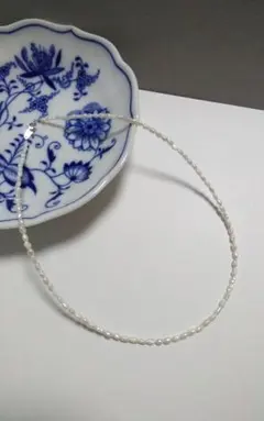 ♡【小さい粒の不揃い淡水パールネックレス】(19╴8) 42㎝