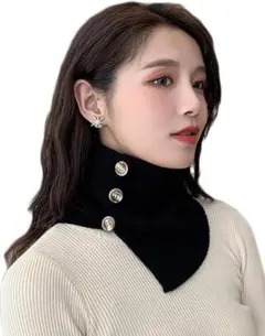 ネック ウォーマー スカーフ 襟 付け マフラー タートル ガード ニット防寒